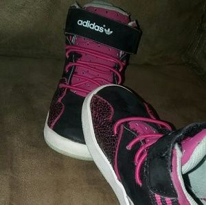 Adidas little girl hi-tops